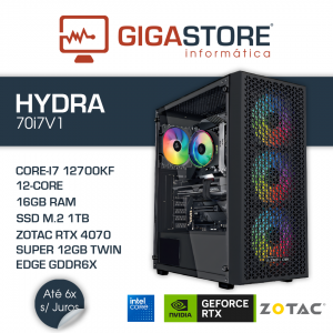 Desktop Gaming HYDRA-70i7V1 I7 12700KF 16GB RAM 1TB SSD W11
